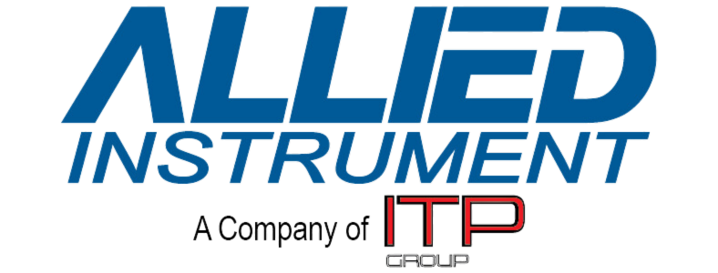 Logo of Allied Instrument, a company under ITP Group, featuring bold blue text design.